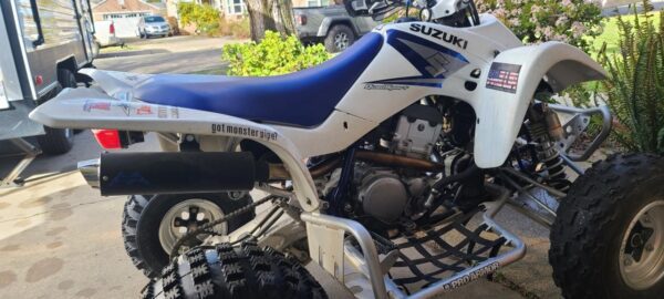Suzuki Quad Bike in White and Blue Color